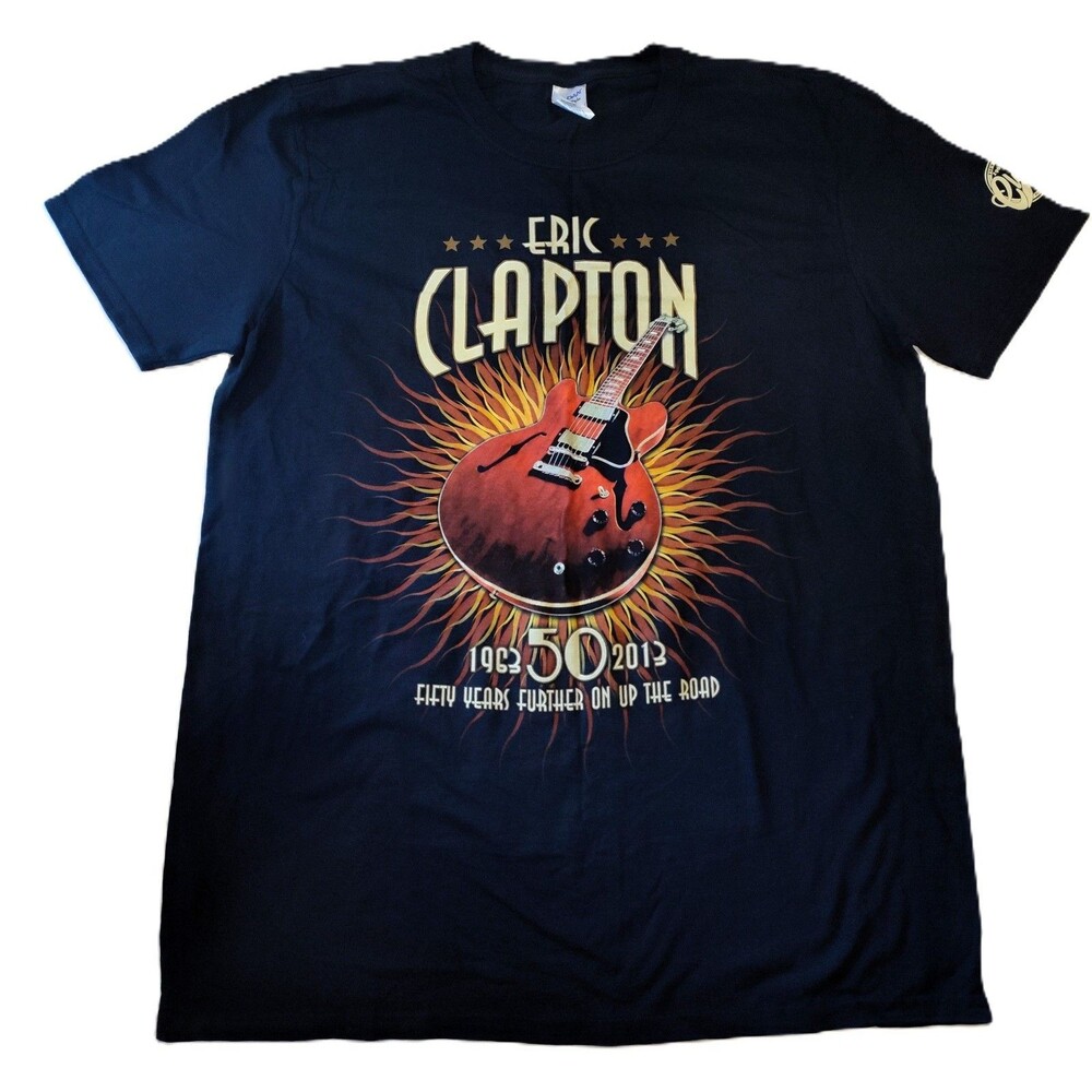 Rare Eric Clapton 50 Years Concert Tour 2013 Double Sided T Shirt Size L